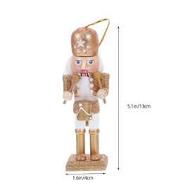Cabilock 1 Set Christmas Nutcracker Ornaments Wooden Doll Decor Christmas Nutcracker Doll Ornament for Party Store Home