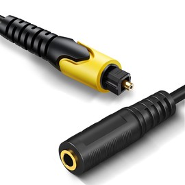 192KHz DAC Optical to 3.5mm Converter, Optical Audio to AUX Adapter, One Way Signal from TOSLINK to Female 3.5mm Cable Only for TV Audio Transfer to AUX, TV Audio Format Must Be Set to PCM or Stereo