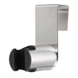 uxcell 1 Pcs Handheld Shower Head Holder, Stainless Steel Shower Head Holder Punch-Free Wall Mount Shower Bracket Bathroom Shower Wand Holder for Shower Bathroom, Silver