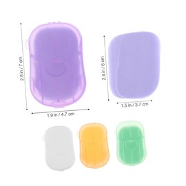 Generic 4 Boxes Travel Soap Sheets of Lavender Milk Lemon Wormwood Scented Soap Slices for Outdoor Hand Washing Convenient Travel Toiletry Essentials Color