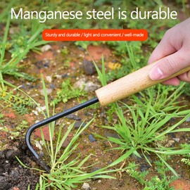 Kangmeile Weed Hook - Handle Weed Garden Weed Tool for Home Outdoor Garden Digging Cultivator Weed Remover Tool Garden Gift Single Claw Hook