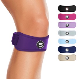 Sleeve Stars Patellar Tendon Support Strap Osgood Schlatter Knee Brace for Youth, Knee Brace for Women & Men, Swedish Brand Knee Strap Patella Tendon Support, Patella Band w/ 3 Lengths (Dark Purple) | SS SLEEVE STARS