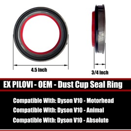Dust Bin Sealing Rings Replacement for Dyson V10/SV12 Vacuum Cleaner Parts, Compatible with Dyson Bin Cups 969509-01