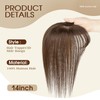 TANJET 14 Inches Human Hair Toppers for Women Real Hair