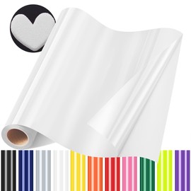 3D Puff Vinyl Heat Transfer for T-Shirts, 12" x6ft 3D Puff HTV Iron on Vinyl, 3D Puff Vinyl Heat Transfer HTV for Heat Press Clothing White