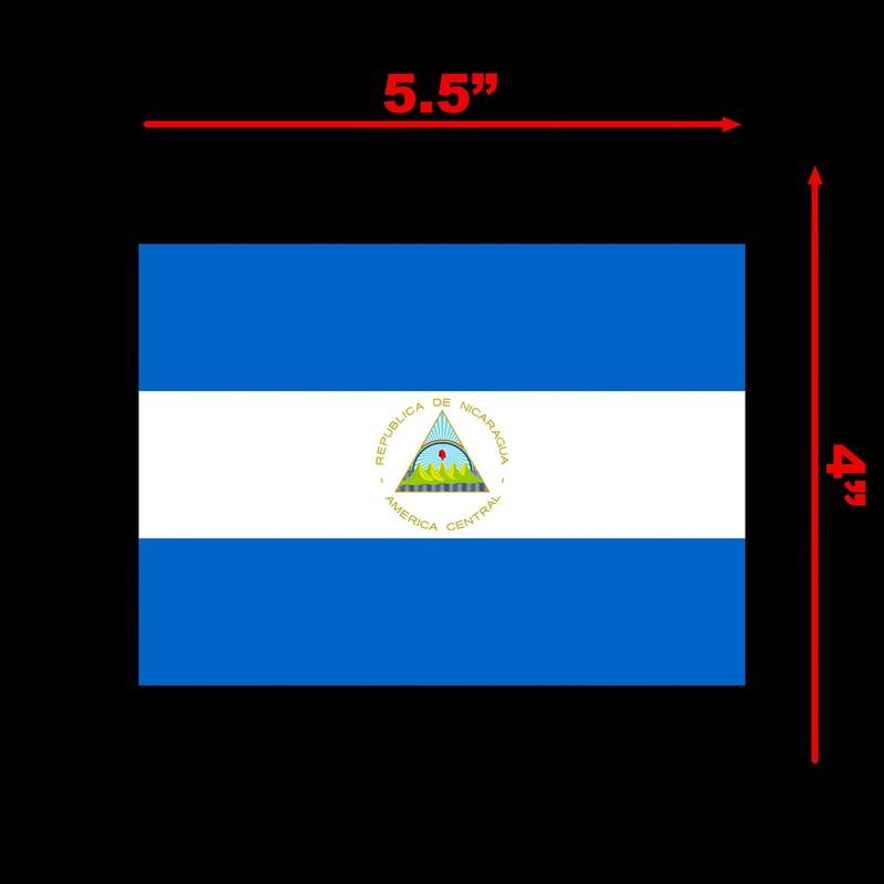 Flag of Nicaragua Sticker Decal Notebook Car Laptop 5.5"x4" (Color)