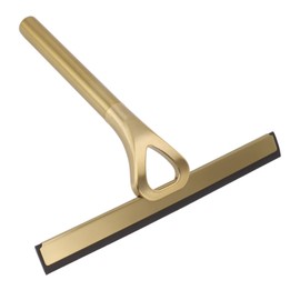 Shower Squeegee, Stainless Steel, Gold Shower Cubicle Squeegee, Window Squeegee with Hook, Squeegee, Shower, Bathroom Squeegee, for Shower Wall, Window, Bathroom Accessories