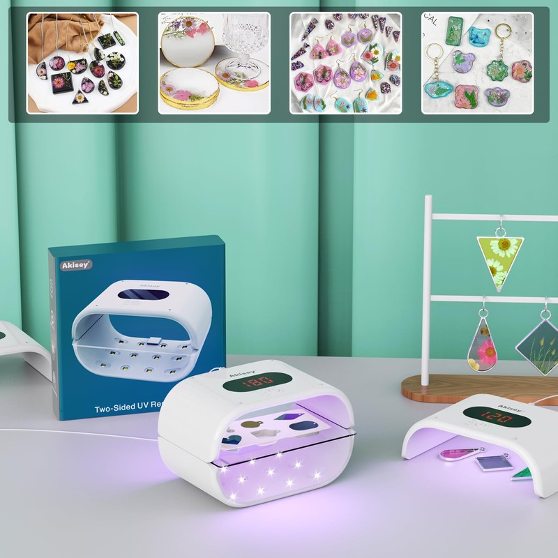Akisey UV Light for Resin, Two-Sided UV Resin Light with