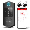 Keyless Entry Door Lock,HEANTLE Fingerprint Smart Deadbolts with Touchscreen Keypad