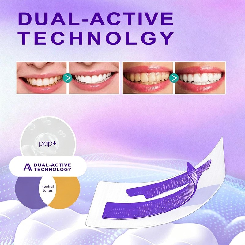 Purple Teeth Brightening Strips – Gentle Teeth Care Strips for