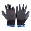 Black 12 Pairs PU Safety Coating Palm Work Gloves Grip