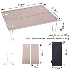 Boundless Voyage Camping Folding Table Outdoor Ultralight Aluminium Alloy Mini Table Portable Dining-Table BVT01 (Brown)