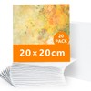 20 Packs Blank Canvas Panels Board, 20 x 20 cm(8"