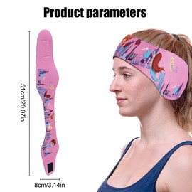 KGDUYC Swimming Headbands Children, Waterproof Headband, Ear Band, Waterproof with Elasticity, Adjustable Elastic Water Sports Equipment for Swimming and Surfing (Pink)