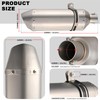 18.5'' Universal Slip-on Exhaust Muffler for Motorcycle ADV ATV UTV,