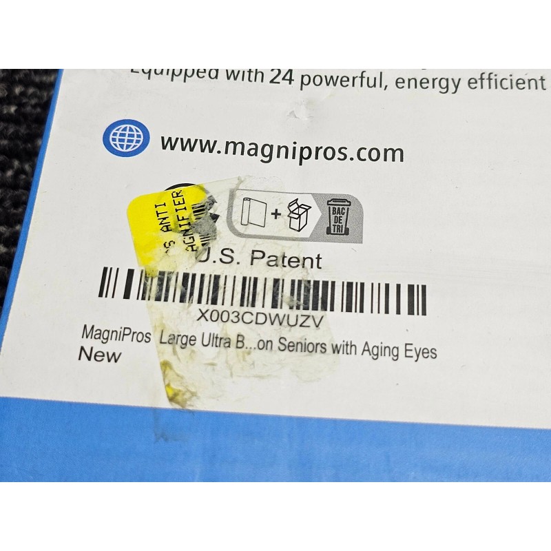 MagniPros 5X Large Ultra Bright LED Page Magnifier with 3