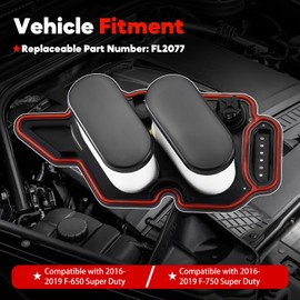 Crankcase Filter Breather Element FL-2077 FL2077 Compatible with 2016 2017 2018 2019 Ford F650 F750 6.7L V8 DIESEL, CCV Engine Oil Filter Ventilation Breather