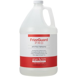 Ginger Lily Farms Salon Formula FrizzGuard Pro Anti-Frizz Hairspray for Frizzy Hair, 100% Vegan & Cruelty-Free, 1 Gallon (128 fl oz) Refill