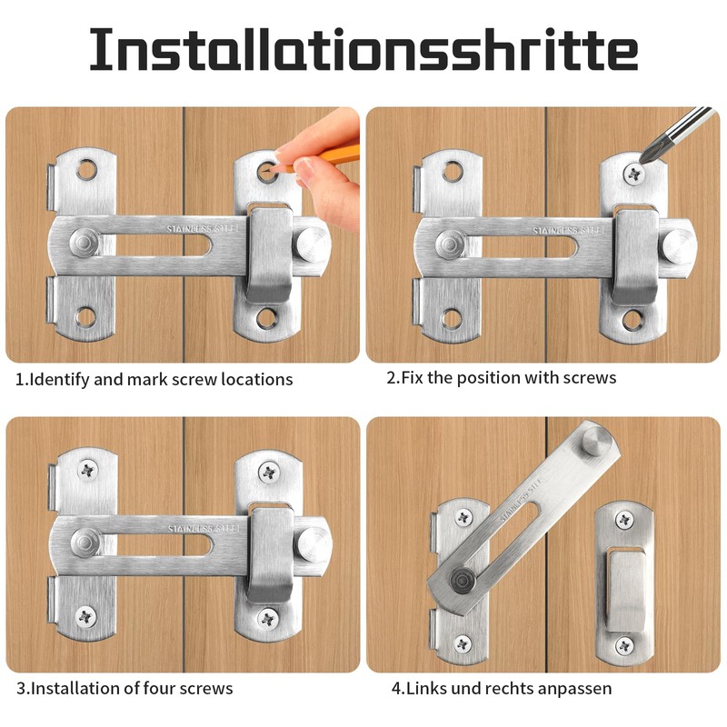 BEILUBANG Door Latch 2 Pcs Barn Door Latch With Screws