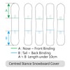 MONS Snowboard Protection Soft Cover Sleeve With Binding Open, Grey,