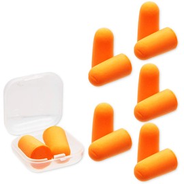 AGM65 Ear Plugs, Bulk Set, 100 Pairs (Sorted Per Pair), Total of 200 Pieces, Case Included, Orange