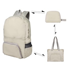 25L Ultra Lightweight Foldable Backpack, Small Rucksack Water Resistant Durable Packable Backpacks for Women Men Outdoor Camping Hiking Travelling Walking Hiking Biking Shopping (Khaki)