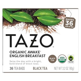 TAZO TAZO Organic Awake English Breakfast Black Tea Bags, 144 Total Tea Bags (36ct - Pack of 4)