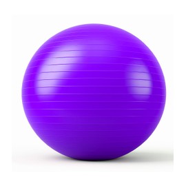 Multi-Use Exercise, Pregnancy and Pilates Ball - 250kgs x 65cm - for Adults and Teens Over 5ft7 - Maternity, Sensory and Physio Uses - Inflatable Gym Ball - Purple - Pump Sold Separately