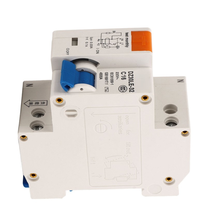 Miniature Circuit Breaker Overload Air Switch Leakage Protection Switch 16A