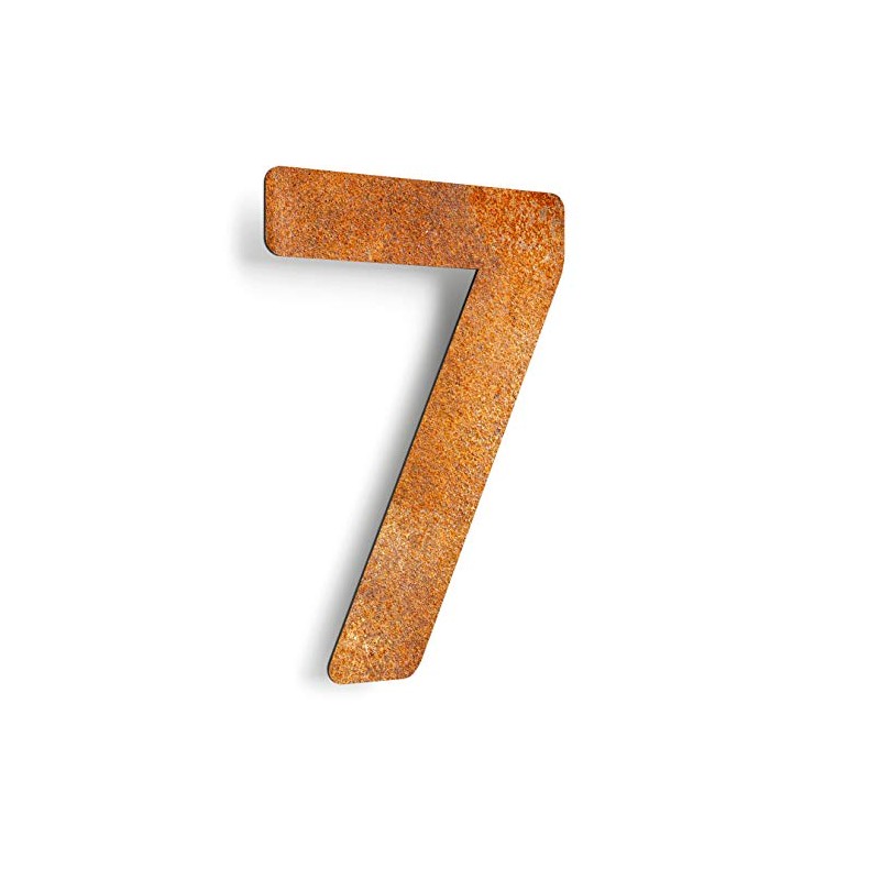 Vintage House Number 7 - Solid, Weatherproof & Durable -