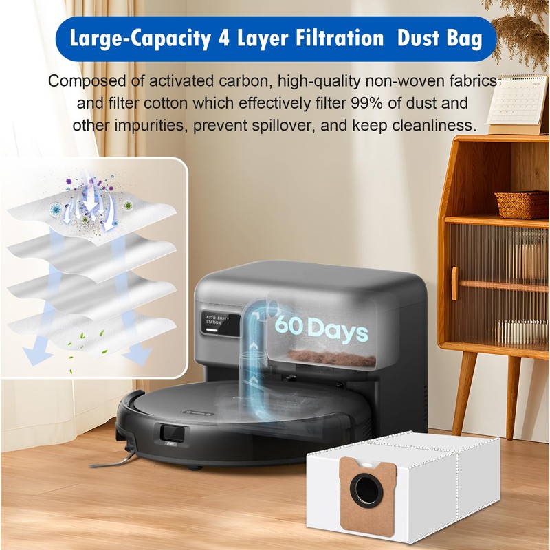 Replacement Parts Compatible with eufy C10, Robot Vacuum Accessories with