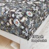 JSD Black Paisley Floral Printed Sheet Set Cal King, 4