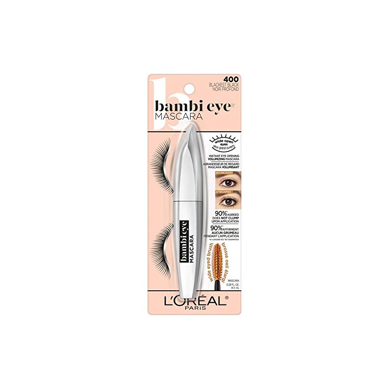 Máscara de pestañas lavable LOreal Paris Bambi Eye, Doe Eyes,