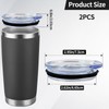 20oz Splash-Proof Silicone Travel Mug Lid - Slim Replacement Cover