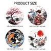 arricraft 4 Pcs Iron on Decals Patches, Japanese Style Round