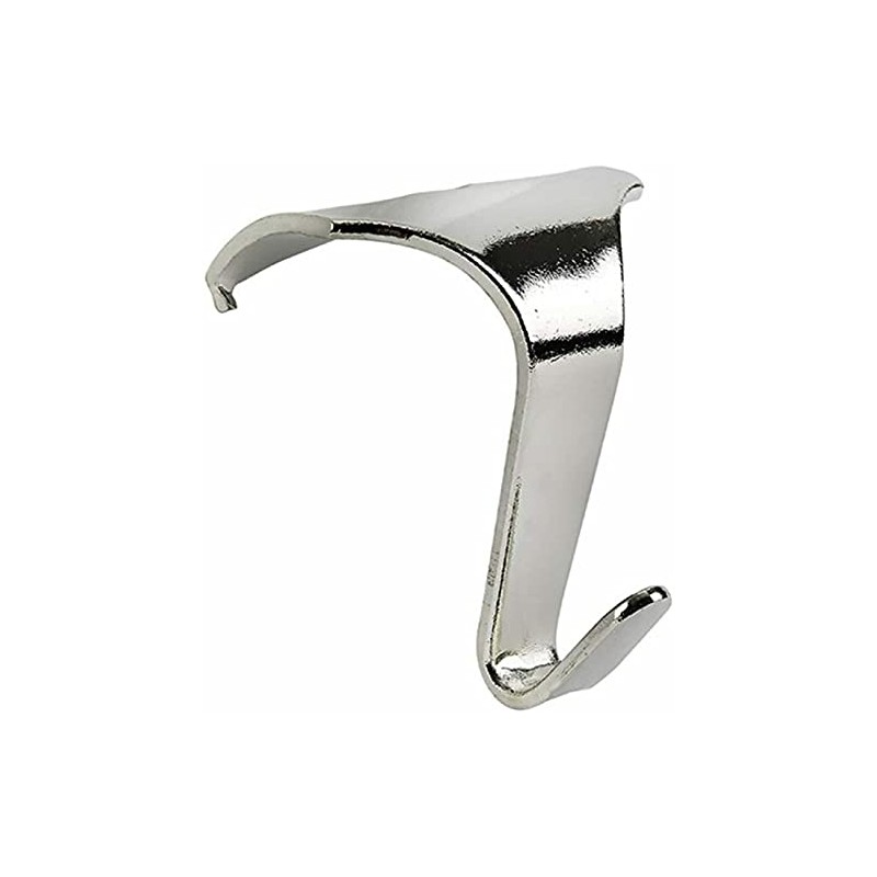 Taskar Silver Chrome Picture Rail Hooks - Contemporary/Heavy Duty (4