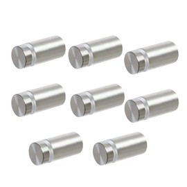 Standoff Screws for Wall Mount Acrylic Picture Frame Hardware 1/2" x 1" Aluminum Silver Finish Nails for Acrylic Glass Sign Holder 8 Pcs