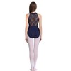 (Small, Navy Blue) - ModLatBal Women's Halter Neck Spandex Cotton
