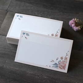 BAY LETTERPRESS 100 Blank Message Cards, 3.9 x 2.4 inches (99 x 60 mm)