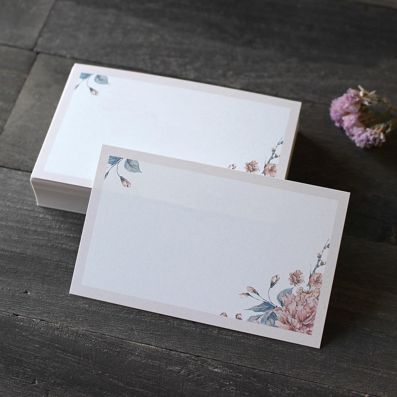 BAY LETTERPRESS 100 Blank Message Cards, 3.9 x 2.4 inches