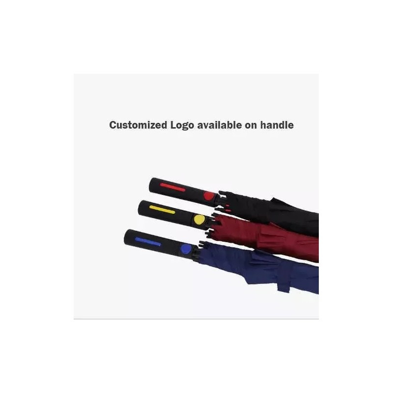 ML Paraguas Sombrilla Jumbo Golf Doble Tela 130 Cm Azul