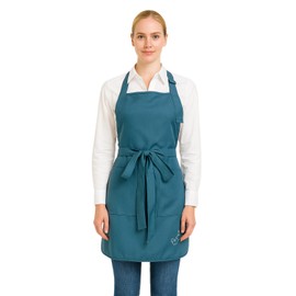 PeiYuChi Unisex Chef Apron – Design for Women and Men, Ideal for Kitchen, Barista, Gardening, Crafting, Adjustable Neck Strap & Waist Ties, Dual Pockets with Pen Slot