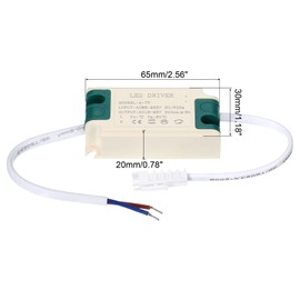 PATIKIL 4-7W 300mA LED Driver, 5 Pack AC 85-265V Output15-26V DC Male Connector Constant Current Rectifier Transformer External Power Supply