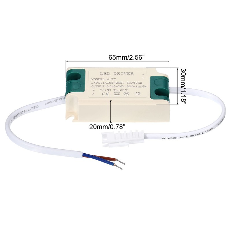 PATIKIL 4-7W 300mA LED Driver, 5 Pack AC 85-265V Output15-26V