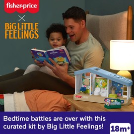 Fisher-Price Toddler Toys Big Little Feelings Bedtime Routine Kit, 4-Piece Set of Activities & Parenting Tips for Kids Ages 18 Months+