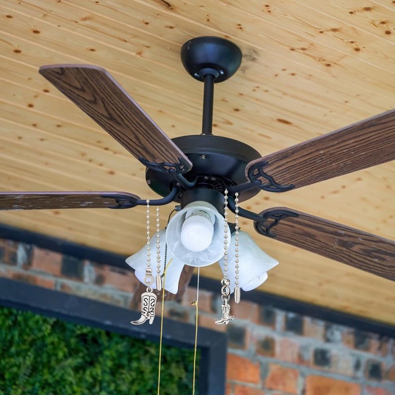 DICOSMETIC 6 Styles Western Cowboy Ceiling Fan Pull Chain Extenders