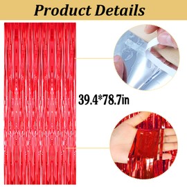 3 Pack Buxiuer Italian Party Decorations Red White and Green Tinsel Foil Fringe Curtains Backdrop Streamers for Christmas Mexican Fiesta Birthday Party Decor Supply