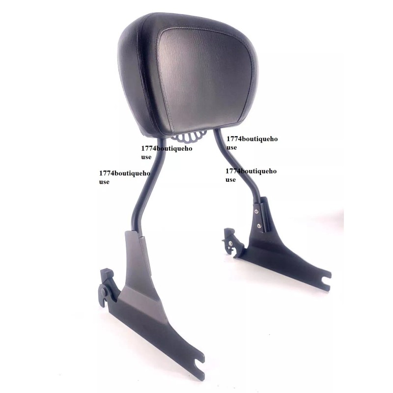JMEI BLACK SKULL Sissy Bar Backrest With Docking For HARLEY