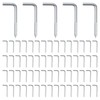 Naseom Pack of 100 L Hook Screws, L-shaped Right Angle