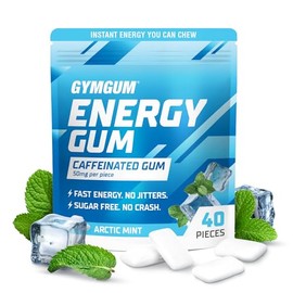 Gym Gum Chicle Gymgum Energy Con Cafeína | 50 Mg De Cafeína Por Chicle + Vitamina C + Complejo De Vitamina B | Chicle Con Cafeína Potenciado Con Vitaminas | 0 Calorías Y Sin Azúcar | Ultimate Energy